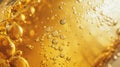 Generative AI Close up background texture of pouring lager beer with bubbles and froth in frosty glass with drops Royalty Free Stock Photo