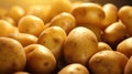 Generative AI, Close up Fresh Organic Whole Potato background.