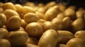 Generative AI, Close up Fresh Organic Whole Potato background.
