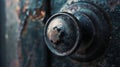 Generative AI Close up on an old metal doorknob business concept. Royalty Free Stock Photo