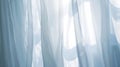 Generative AI Close up of a sheer white window curtains Abstract interior scene business concept.