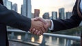 Generative AI Closeup business partners shaking hands
