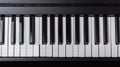 Generative AI Closeup of piano keyboard Music instruments Copy space Black and White Piano Keys Taken From Above a Royalty Free Stock Photo