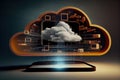 Generative AI: Cloud technology concept. Data center concept Royalty Free Stock Photo