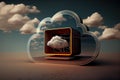 Generative AI: Cloud technology concept. Data center concept Royalty Free Stock Photo