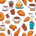Generative AI Coffee and bakery - seamless-