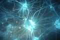 Generative AI of a collection of neurons generating electrical impulses concept for understanding the nervous system, presynaptic Royalty Free Stock Photo