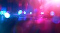 Generative AI Color lens flare Futuristic background Blur fluorescent uv led illumination Defocused neon blue pink Royalty Free Stock Photo