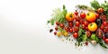 Colored set green red yellow of tomato pepper 1690446796868 3 Royalty Free Stock Photo