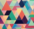 Colorful abstract background forming triangles randomly but has high artistic value