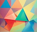 Colorful abstract background forming triangles randomly but has high artistic value