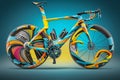 Generative AI colorful bike