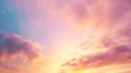 Generative AI Colorful cloudy sky at sunset. Gradient color. Sky texture, abstract nature background business conc