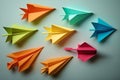 Generative AI colorful paper plane
