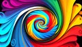 Generative AI, Colorful Whirlwind: A Spirited and Vibrant Wallpaper Design