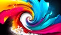 Generative AI, Colorful Whirlwind: A Spirited and Vibrant Wallpaper Design