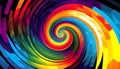 Generative AI, Colorful Whirlwind: A Spirited and Vibrant Wallpaper Design