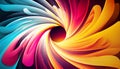 Generative AI, Colorful Whirlwind: Vibrant Dual-Toned Abstract Background