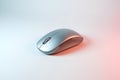 Generative AI computer mouse on a white background with lighting effects Royalty Free Stock Photo