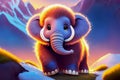 Generative AI conceptual illustration of a Woolly Mammoth