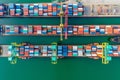 generative ai, container ship in import export and business logistic, By crane , Trade Port , Shipping,cargo to harbor Royalty Free Stock Photo