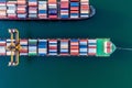 generative ai, container ship in import export and business logistic, By crane , Trade Port , Shipping,cargo to harbor Royalty Free Stock Photo