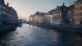 Generative AI Copenhagen Denmark on the Nyhavn Canal business concept.