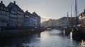 Generative AI Copenhagen Denmark on the Nyhavn Canal business concept.