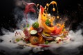 Generative AI : Culinary Canvas: An Abstract Representation of Gourmet Cooking