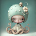 Generative AI: cute creature octopus