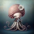 Generative AI: cute creature octopus