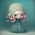 Generative AI: cute creature octopus