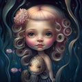 Generative AI: cute mermaid doll