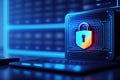 Generative AI: cybersecurity concept, cloud and information