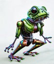 Generative AI of a cyborg toad frog