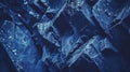 Generative AI Dark blue grunge background Deep blue stone background Toned mountain texture closeup Banner with co Royalty Free Stock Photo