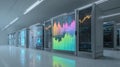 Generative AI Data Center Servers Hosting Financial Data Cloud Computing Network Infrastructure Technology System Royalty Free Stock Photo