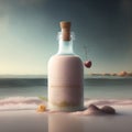 Generative AI: Decorative glass bottle in a fantasy environment