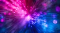 Generative AI Defocused neon glow Light flare overlay Futuristic led illumination Blur ultraviolet magenta pink pu Royalty Free Stock Photo