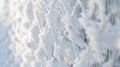 Generative AI Details metal mesh in the snow fence covered by snow and hoarfrost Beautiful white fence net snow ou Royalty Free Stock Photo