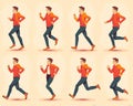 Generative AI Different Running Character Reach-