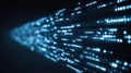 Generative AI Digital Data Stream Binary Code Visualization for Technology Innovation and Futuristic Concepts busi Royalty Free Stock Photo