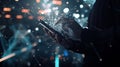 Generative AI Digital technology, big data, internet network connection, futuristic innovation technology backgrou Royalty Free Stock Photo