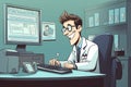 Generative AI Doctor Dentist Showing Patient-