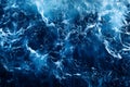 Generative AI Dynamic Turbulent Deep Blue Ocean With Churning and Swirling Waves business concept.