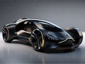 Electric powered black four-wheeled vehicle