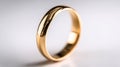 Generative AI Elegant Gold Ring Closeup on White Background Symbolizing Commitment Love and Enduring Partnership b Royalty Free Stock Photo