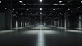 Generative AI Empty hall exhibition centre.The backdrop for exhibition stands, booth,market,trade show.Conversatio Royalty Free Stock Photo