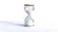 Generative AI Empty hourglass isolated on white background business concept.