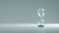 Generative AI Empty hourglass isolated on white background business concept.
